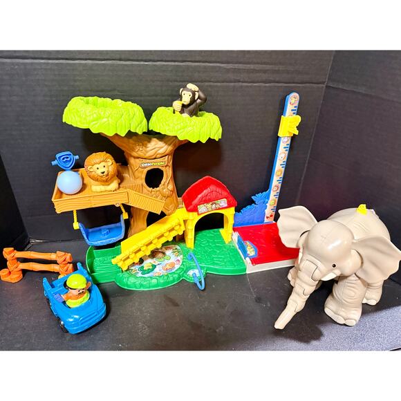 Fisher-Price Little People Big Animal Zoo animals truck zoo keeper ball of food - Picture 1 of 10